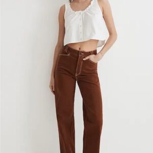 Madewell Brown Wide Leg Pants